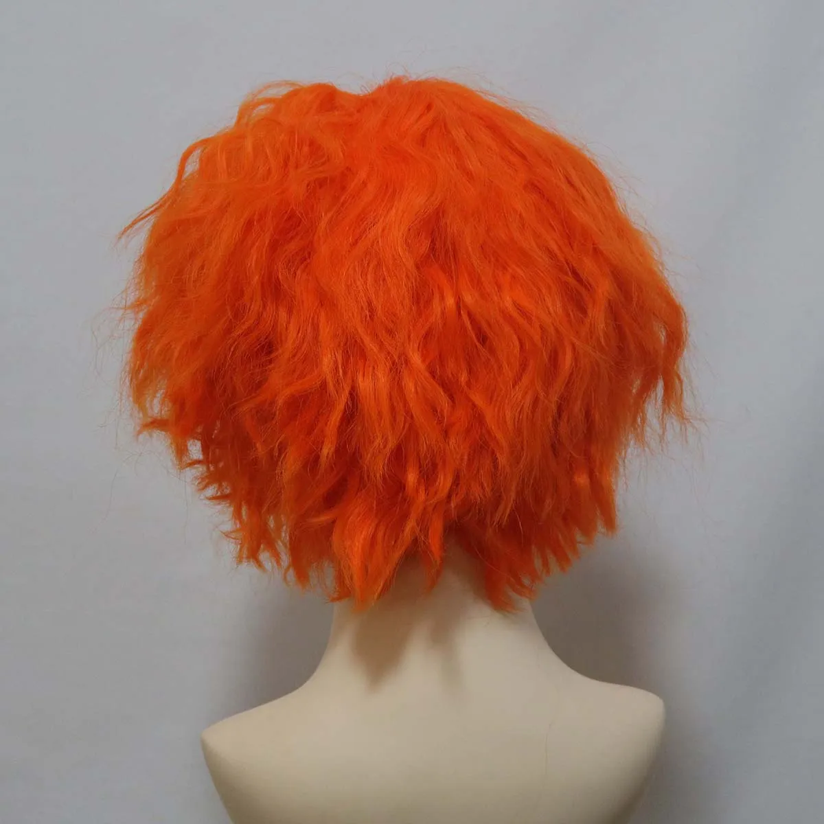 Anime Alice's Adventures Cosplay Mad Hatter Orange Short Curly Wig