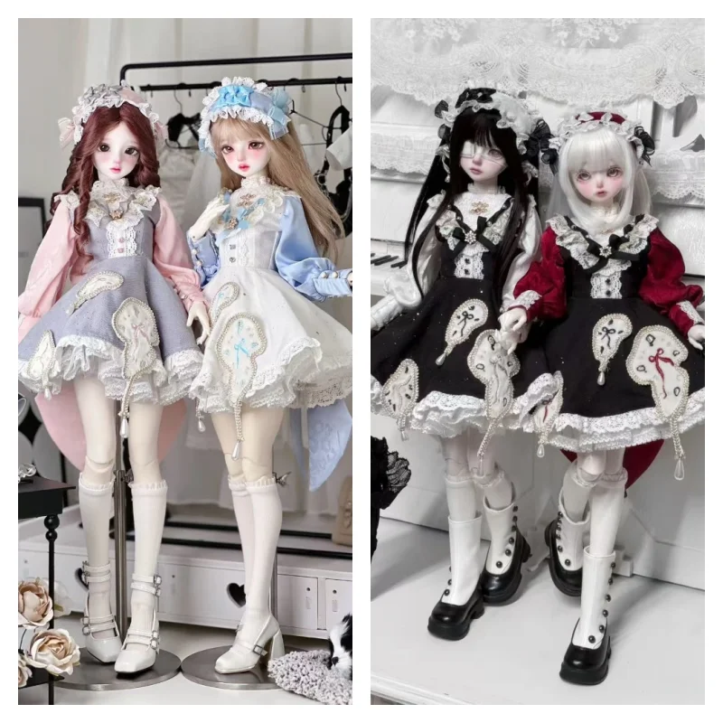 

BJD Doll Clothes For 1/4 Doll Accessories 1/6 Sweet Red Blue Skirt Set Doll Dress Up Gift Diy Clothes(Only Clothes No Doll)