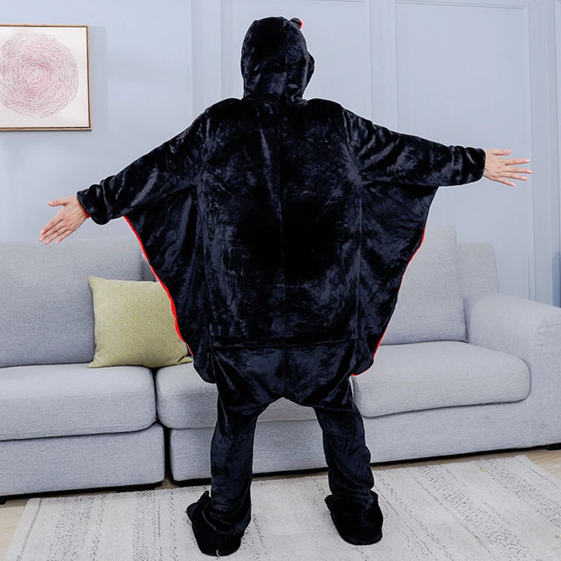 Kigurumi einteilige Pyjamas Dessous Nachtwäsche Nachthemd Halloween Cosplay Kostüme Stram pler verdicken Onesies Langarm Homewear