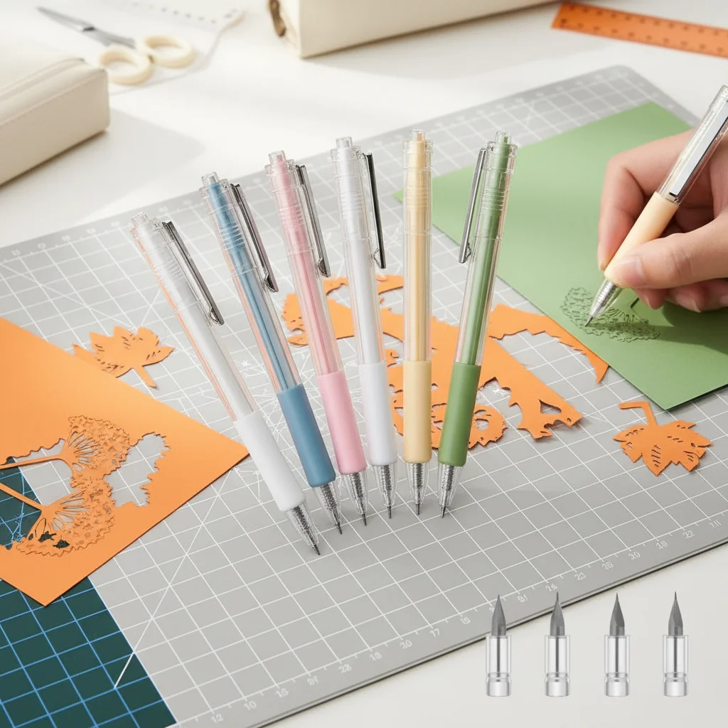 

Художественный универсальный нож, ручка для школьных канцелярских принадлежностей, наклейки «сделай сам», режущий инструмент для скрапбукинга, 1 шт.