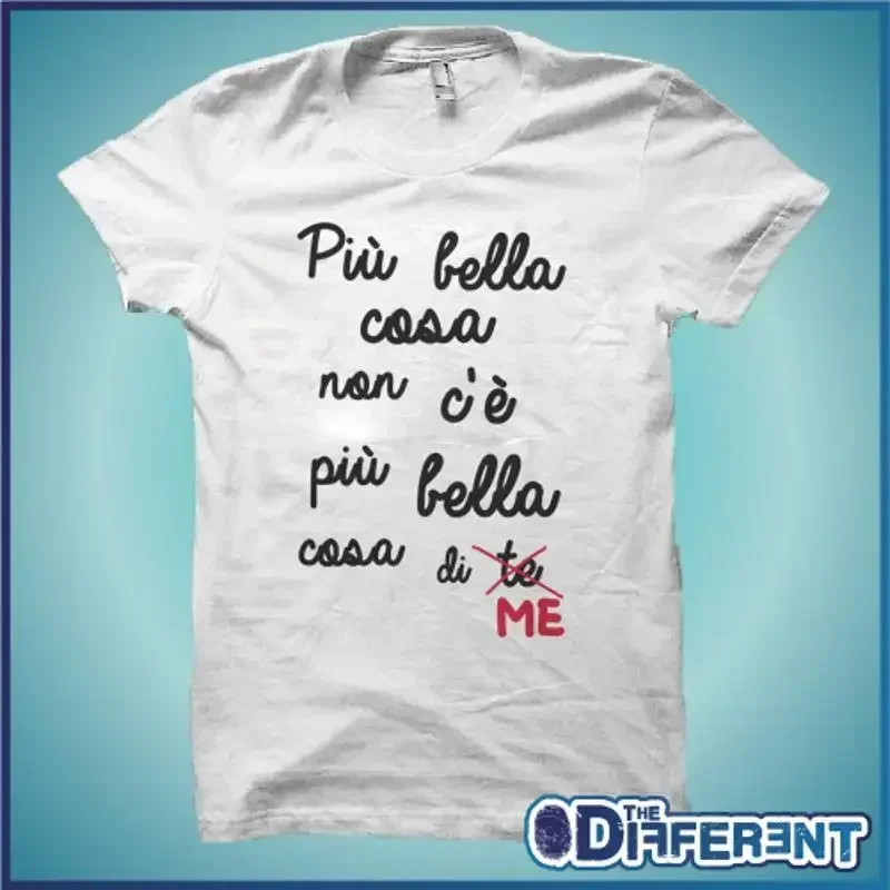 T-Shirt Plus Bella Cosa De Me Phrase The Happiness Is Have My Neuf