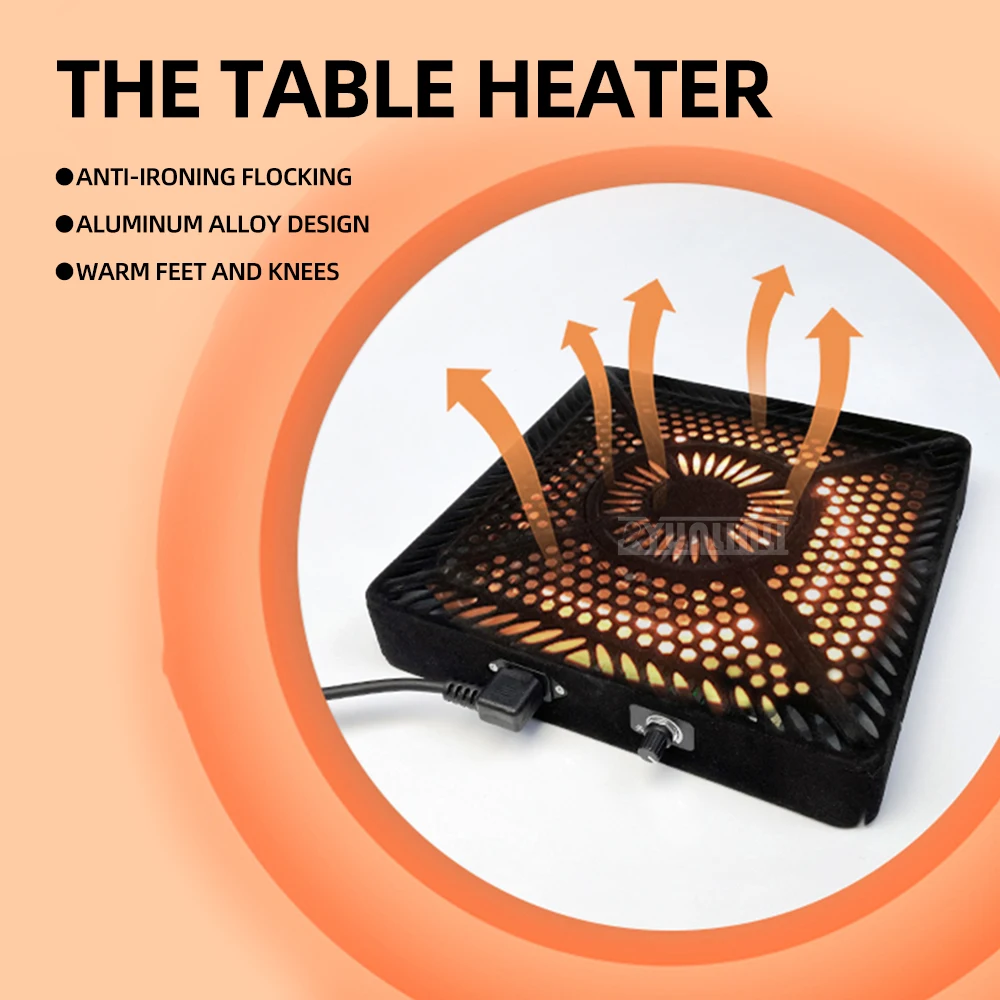 เครื่องทําความร้อนไฟฟ้า Undertable เครื่องทําความร้อนเตา 350W เครื่องทําความร้อนในครัวเรือนสําหรับเท้าในร่มประหยัดพลังงาน