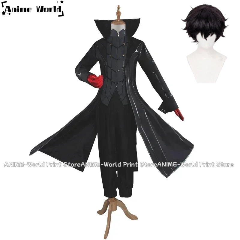 

《Custom Size》Joker Anime Cosplay Full Set Uniform with Red Gloves Cosplay Costume Adult for Party Halloween Carnival