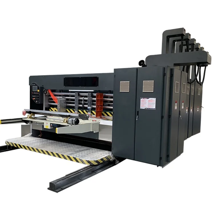 Excellent Automatic Packaging 4 Colors Corrugated Carton Flexo Printing Slotting Die Cutting Machine for Paperboard Making