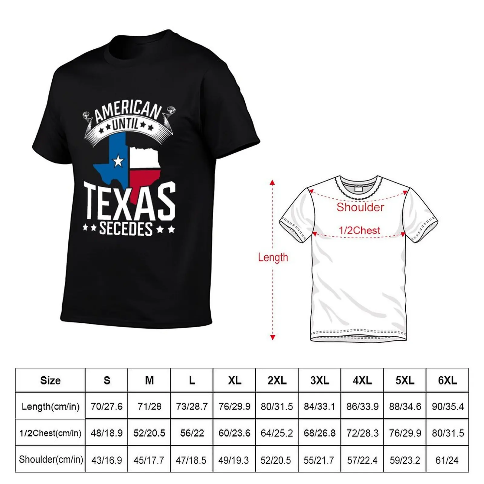 American Until Texas Secedes Texan T-Shirt Abstract Pattern Print Top