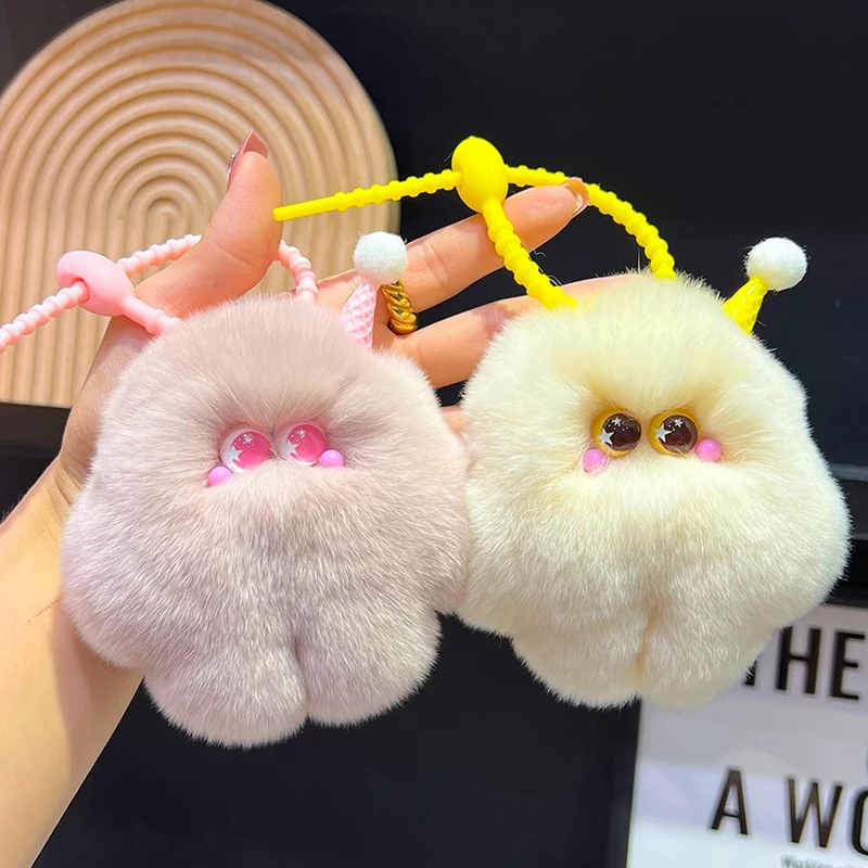 Śliczny pluszowy brelok do kluczy samochodowych Łańcuch do smyczy Śliczny brelok do kluczy z lodami Ins Luksusowe pluszowe akcesoria Kawaii Brelok do kluczy Torba — zdjęcie 3