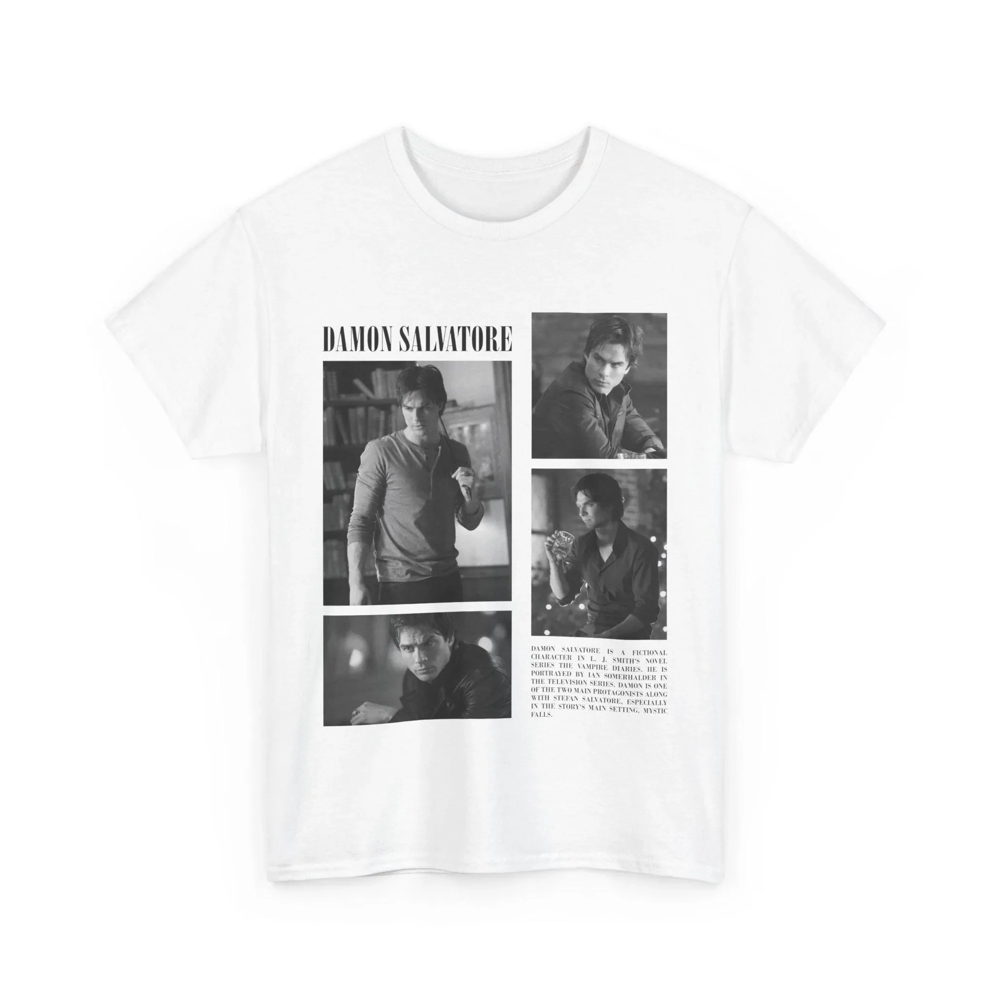 T-shirt et pull avec biographie de Damon Salvatore