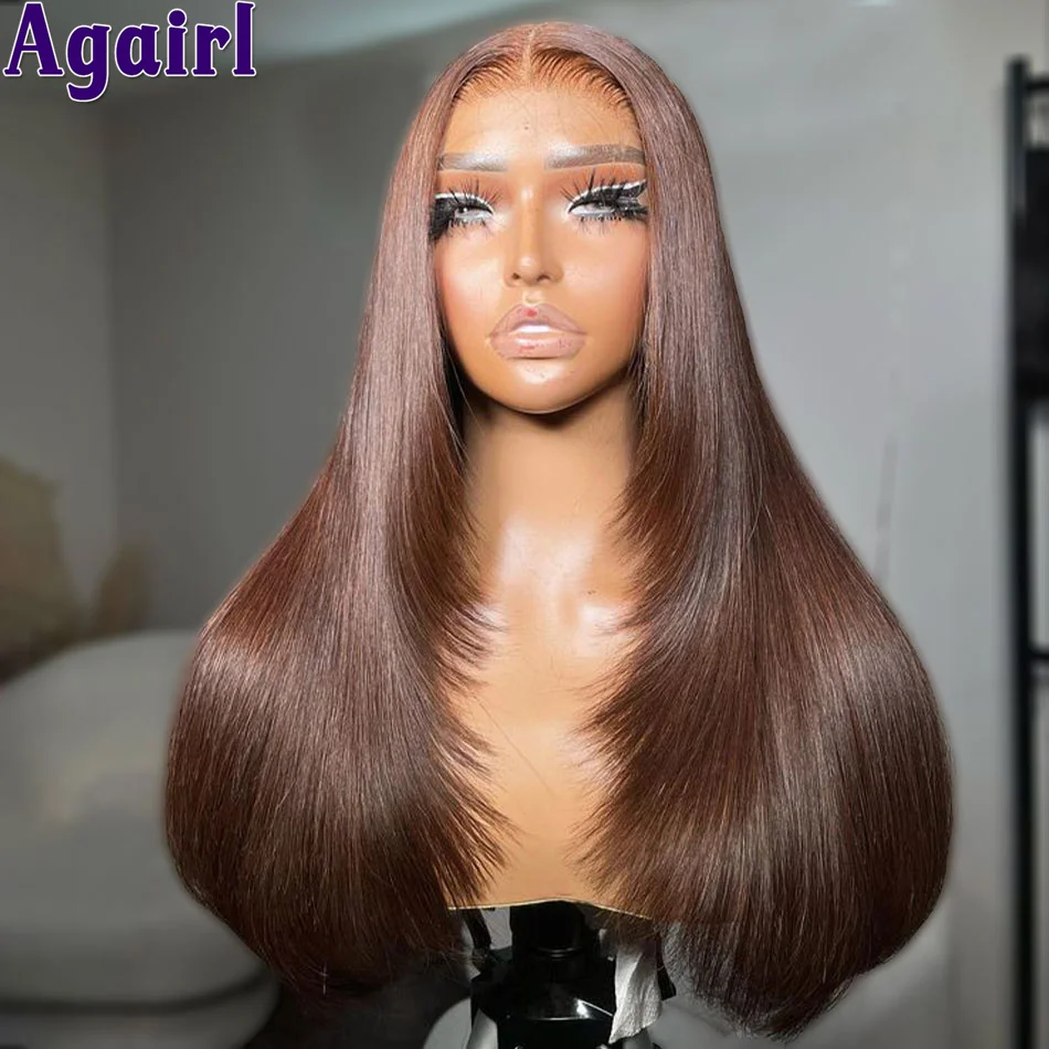 Wig rambut asli 32 inci 6x4 penutupan Ready Go wig rambut manusia transparan 13x6 13x4 wig Frontal renda lurus prepped untuk wanita