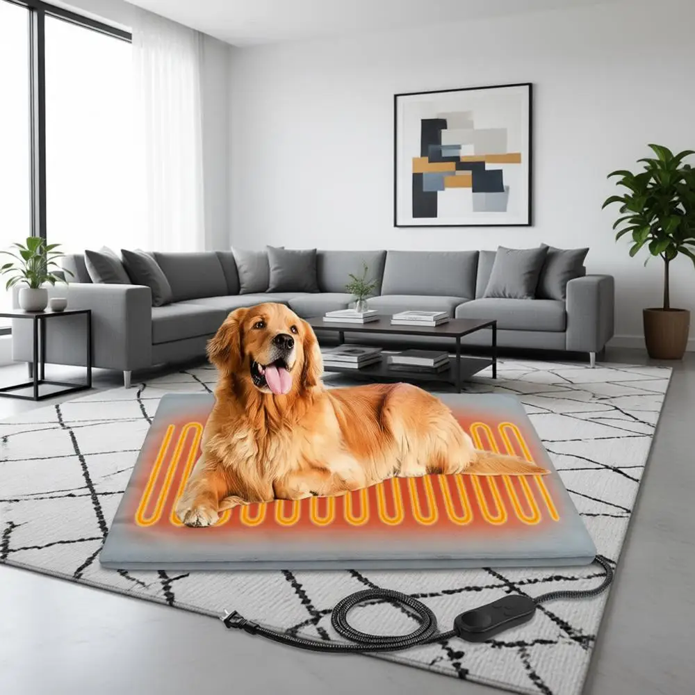 

Большие грелки для домашних животных (для собак и кошек) для использования на улице, водонепроницаемое согревающее одеяло-подстилка 35,4x23,6 дюйма для улицы