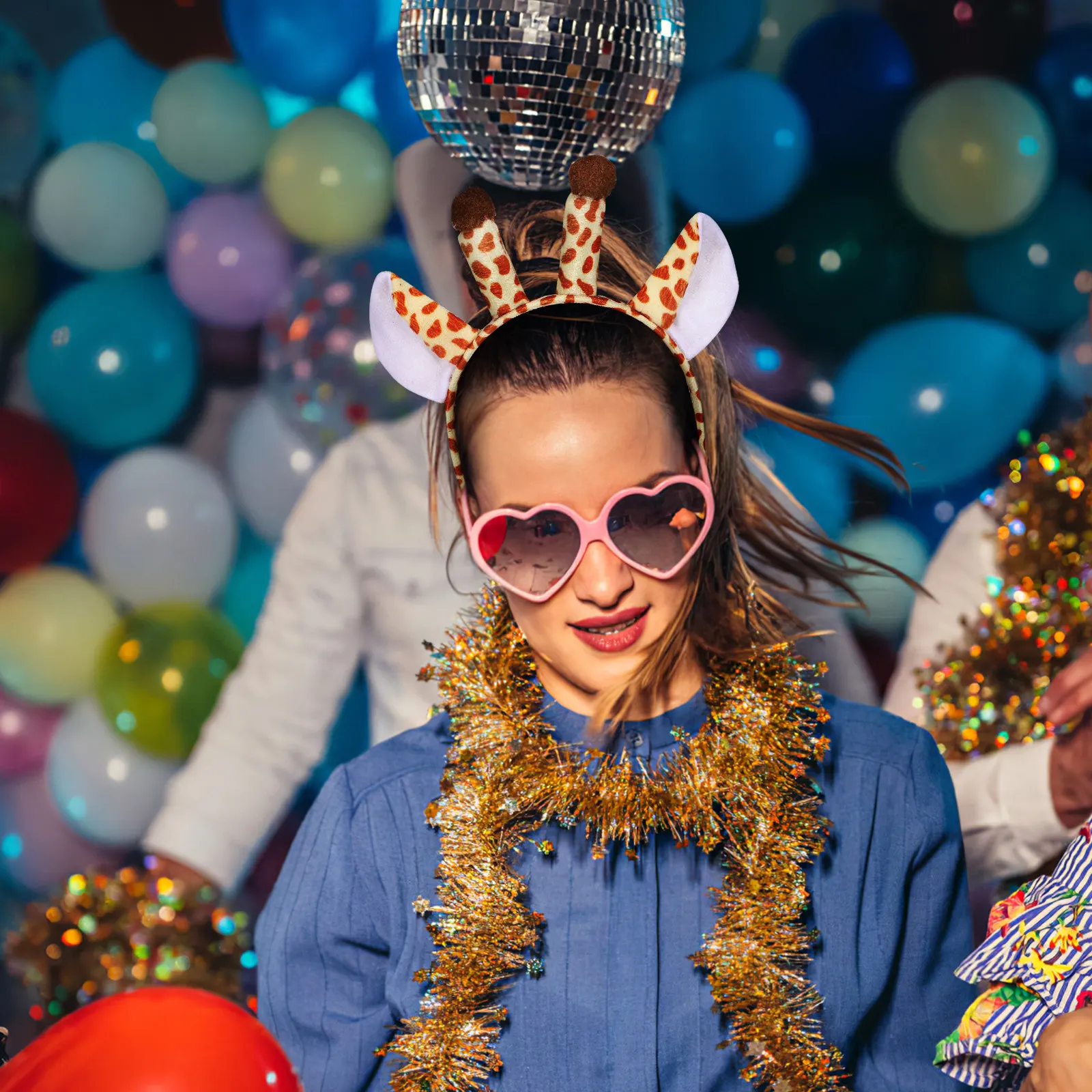 

Набор из 6 повязок на голову с ушками животных для женщин и девочек, аксессуар для костюмов на фестивали и вечеринки, мультяшные повязки для волос, реквизит для фотосессий, тканевые повязки на голову