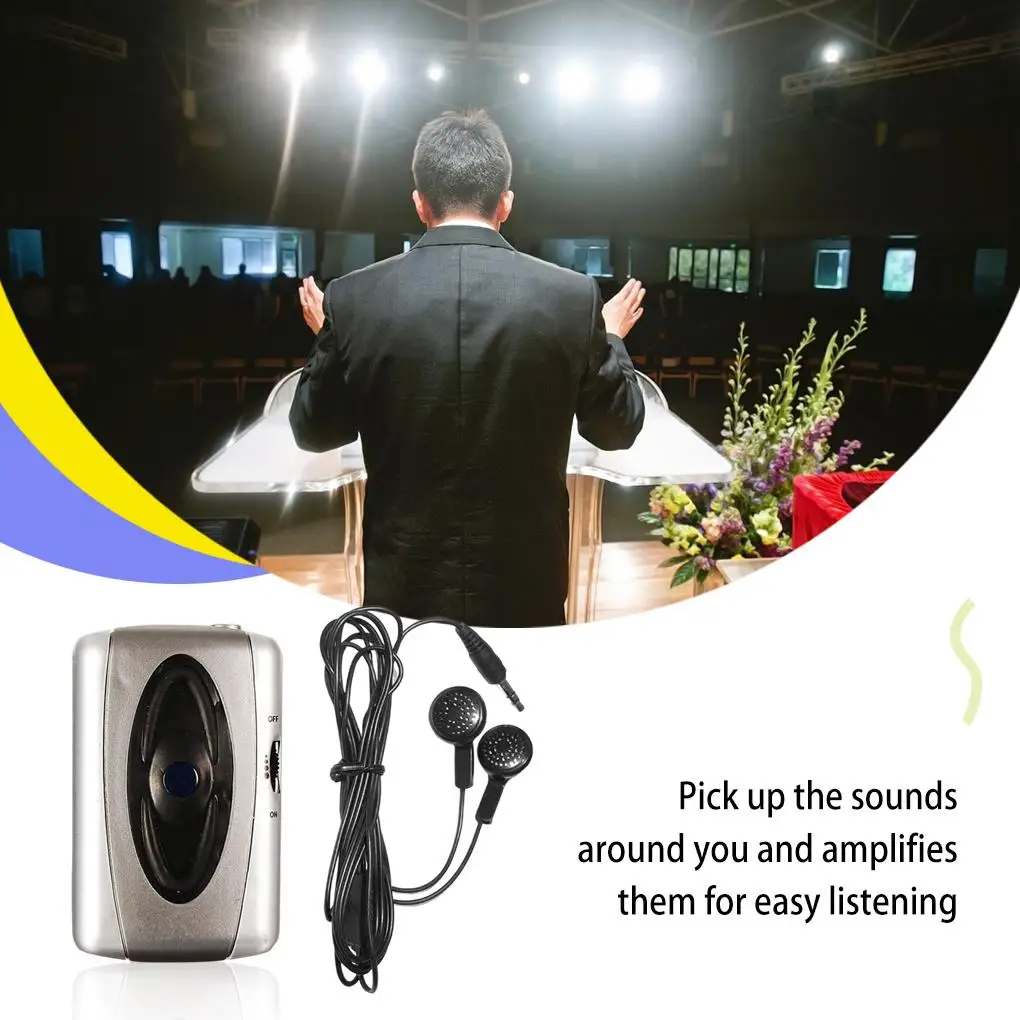 TV  Sound Amplifier Personal Assistance Tools Audio Loud-speaker Battery High-performance Voice Microphone for Party Church