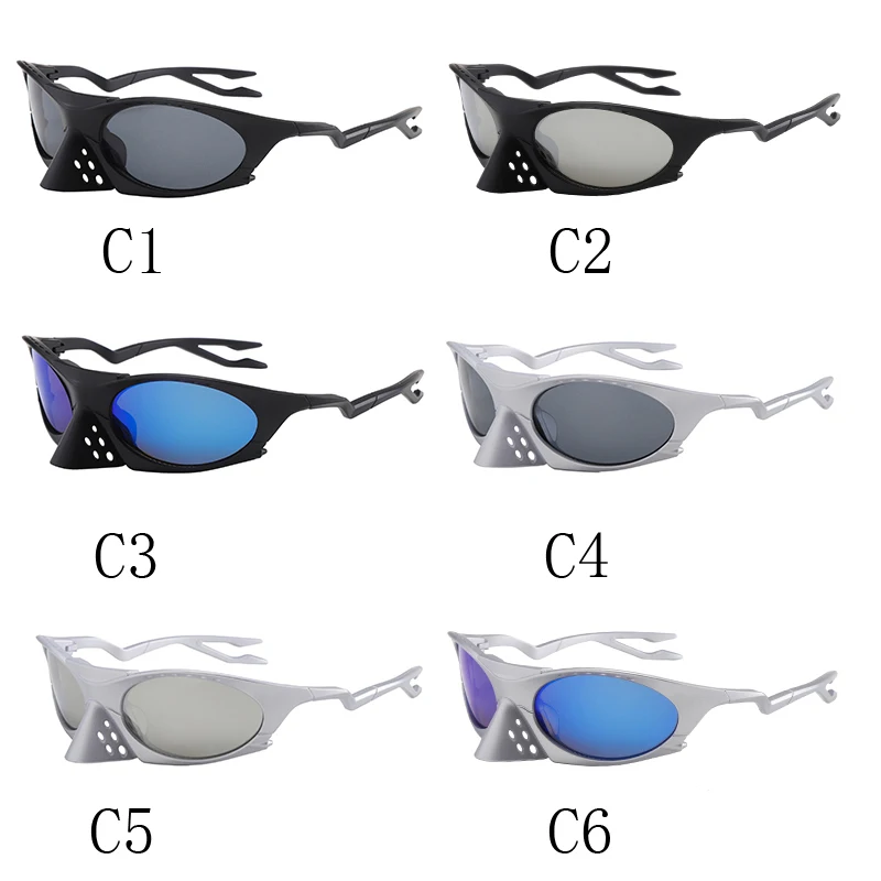 ركوب الدراجات النظارات الشمسية النساء الرجال موضة الرياضة في الهواء الطلق نظارات هالوين حفلة نظارات شمسية سيدة رجل UV400 نظارات واقية