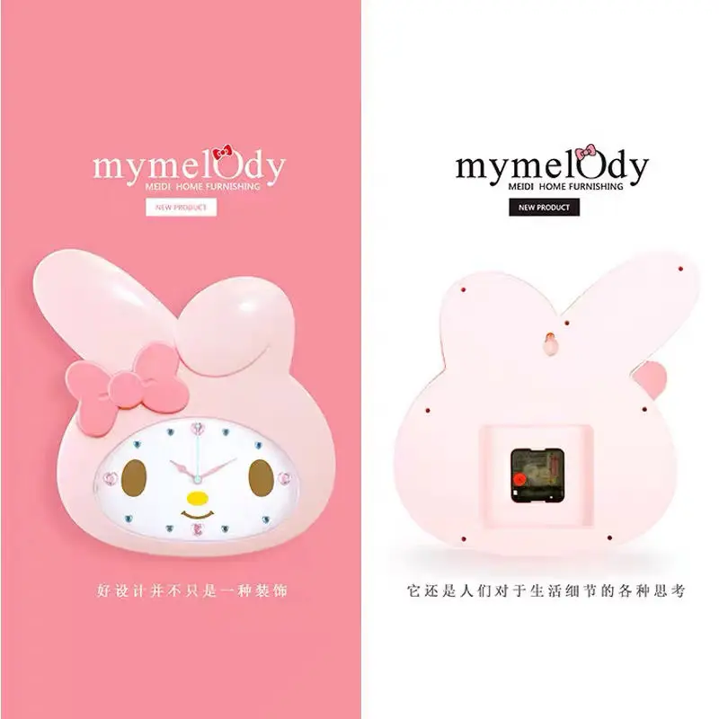 2026 New Anime Cartoon Wall Clock Kawaii Home Decoration Living Room Hanging Watch Children Birthday Gifts