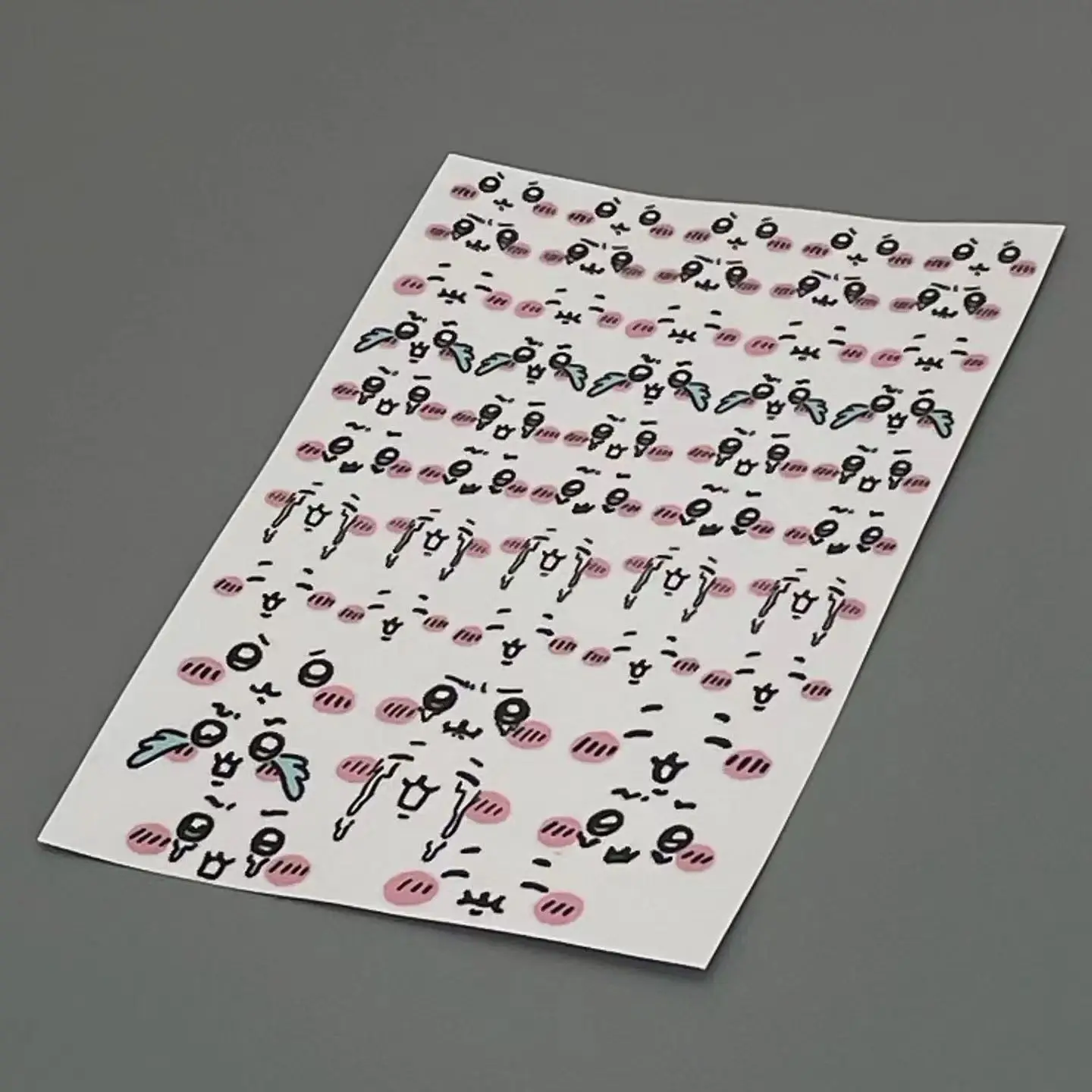 yijis Transfer Sticker Super Cute Cute Traceless Expression Sticker DIY Gu Box Sticker Blogger Same Style Ins Decoration