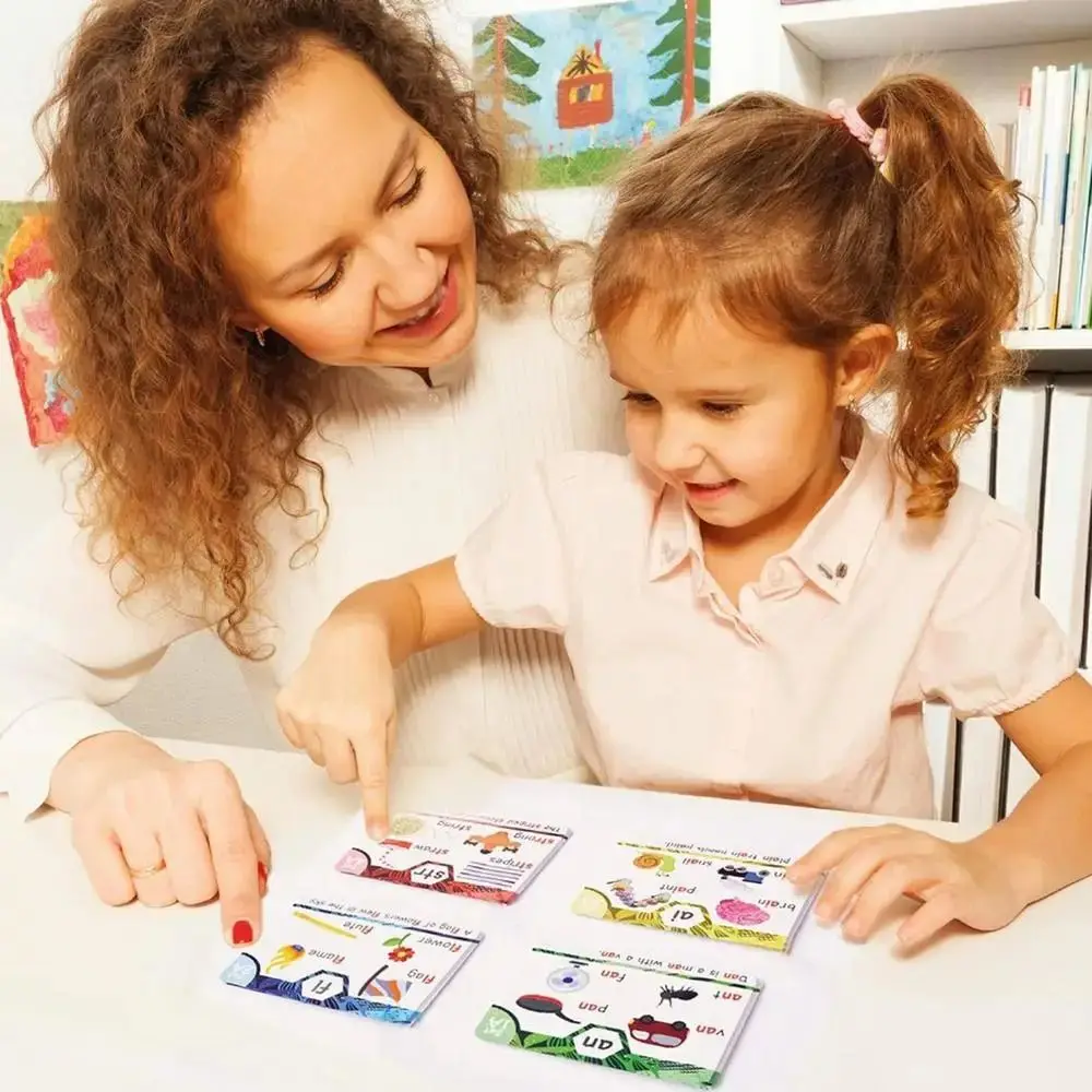 

Words&Images Phonics Learning Flashcards Early Educational Montessori Alphabet Learning Cards Interactive Cognition