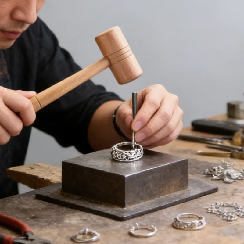 

Wooden Hammer - Jewelry Repair Making Tool For Gold Silver Platinum DIY Craft Professional Silversmith Jewelry Making Supplies