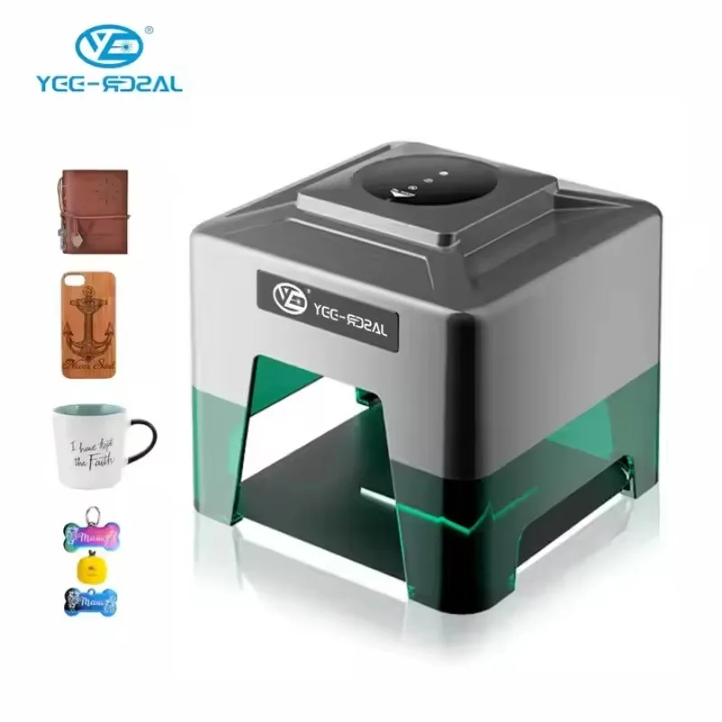 

Mini 5W Fiber Laser Engraver Machine Easy Operation Marking For Stainless Steel Wood Glass Cup For Stone Metal Plastic New