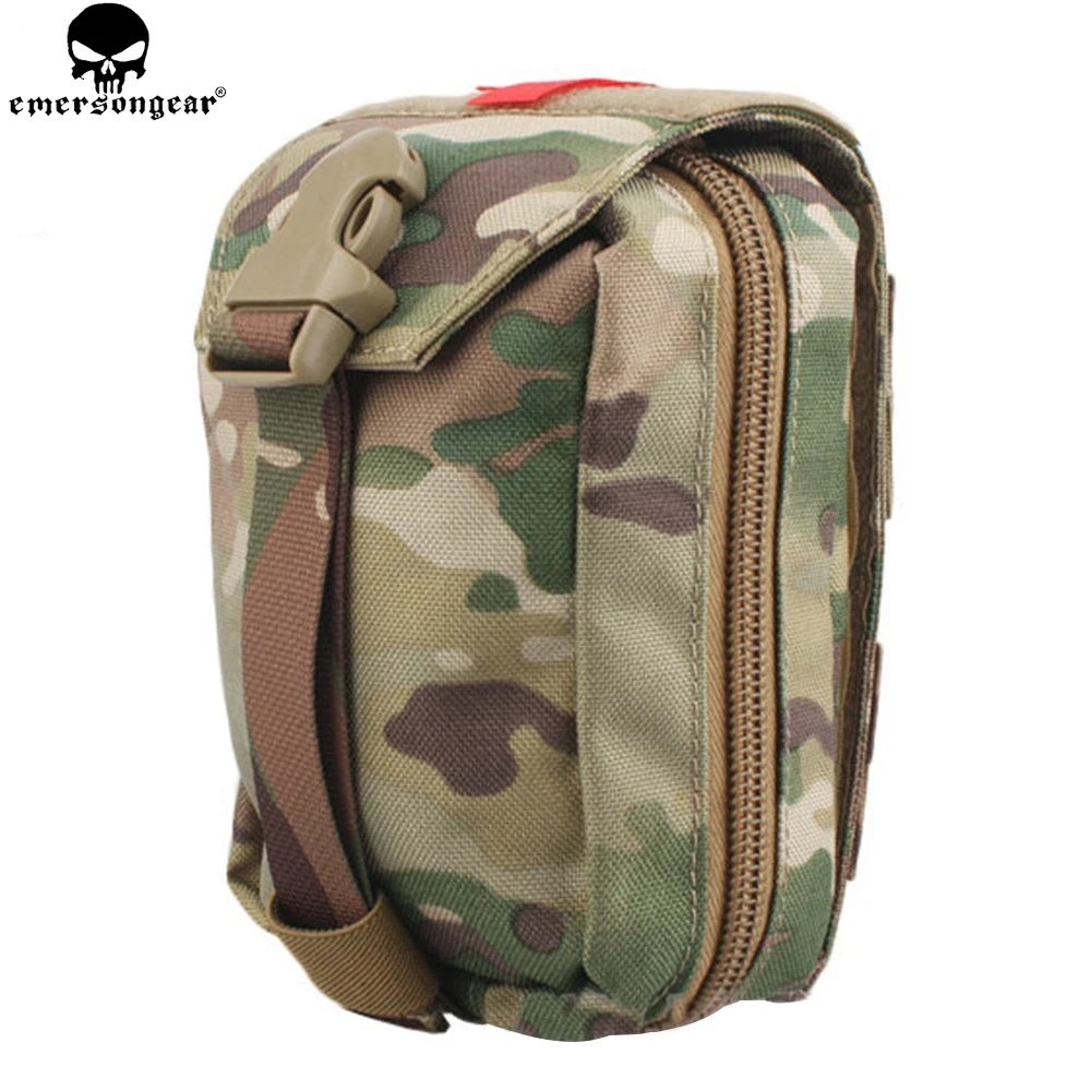 EMERSONGEAR Tactical First Aid Pouch Molle Kit Medical Bag Civilian Utility Pouch Paintball EDC Bag Multi-camo Black EM6368