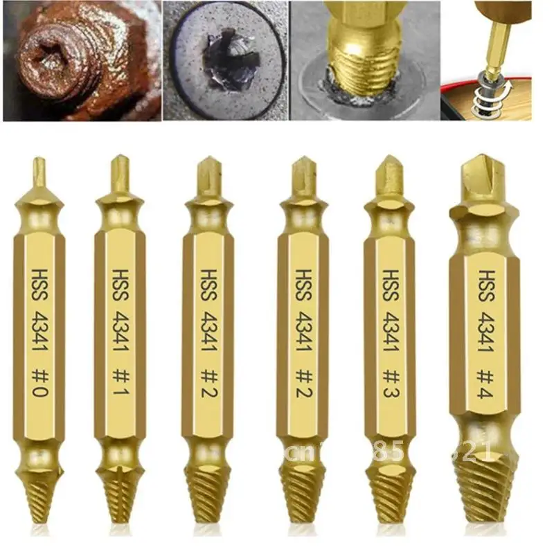 Extractor Drill Bits Guide Set Damaged Screw Broken Speed Out Easy Out Bolt Screw High Strength Remover Tools