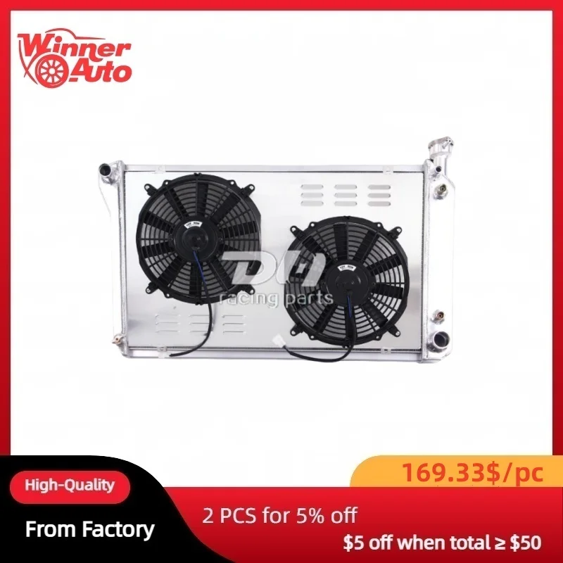 

#618 For 1988-1997 CHEVY C/K 1500 2500 4.3L V8 3Row Aluminum Radiator+Shroud Fan
