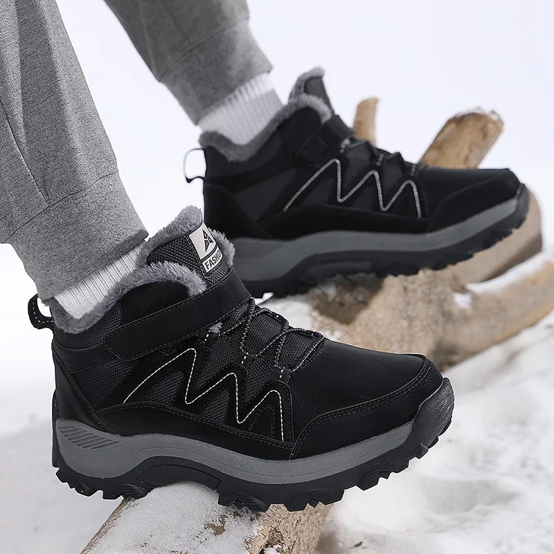 

Winter Snow Boots Women High-top Plush Outdoor Warmth Casual Men Shoes Shock-absorbing Anti-slip Comfortable Hiking Shoes Men