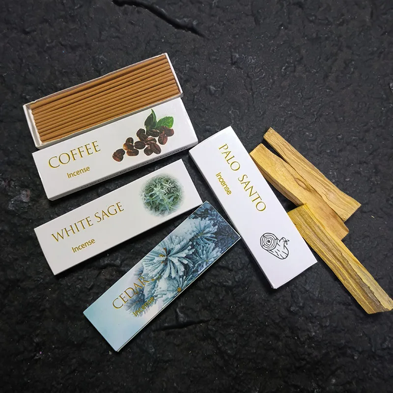 12cm Natrual White Sage Incense Sticks High-end 30pcs/lot Palo Santo Cedar Stick Incense for Home Scents Meditation