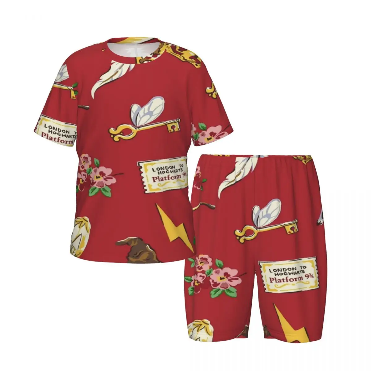 boy's girl's Pajamas Set Harry Potter Down Tops and Shorts Pajama 2 Piece Pyjama Nightwear Loungewear