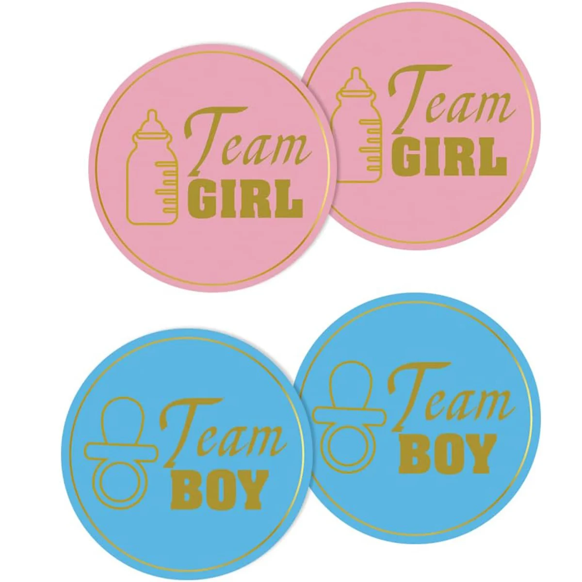 120pcs Gender Reveal Stickers, Reveal Boy or Girl Gender Sti
