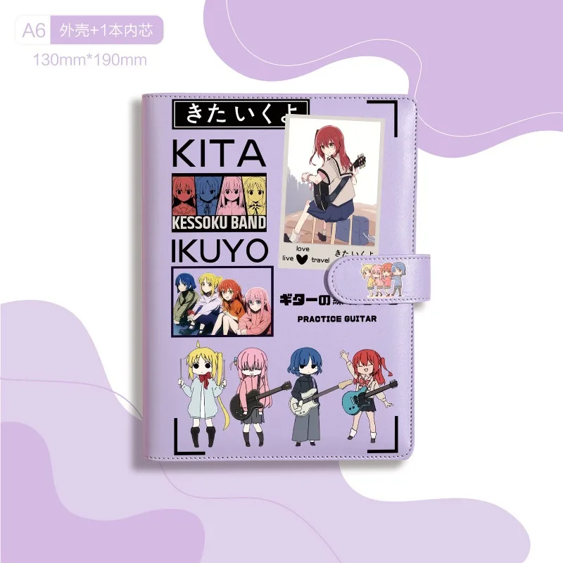 Bocchi the Rock! Gotoh Hitori‌ Ryo Yamada Ikuyo Kita notebook loose-leaf removable creative cartoon thickened new magnetic diary - view 3
