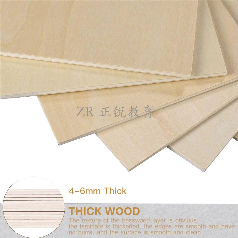 10 Pack Unfinished Wood Sheet Rectangle Wood Boards Crafts Carving Artboard for DIY Hand-Made Project & Home Decor