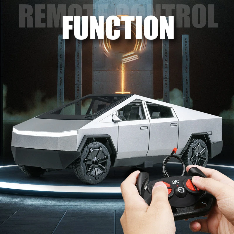 New Remote Control Car 1:14 Tesla Cyber Pickup Charging RC Four way Racing Crash Resistant Boys and Children's Toy Car