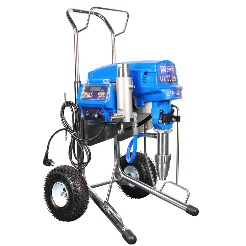 Profissional pistola de pulverizador duplo que trabalha a máquina de pulverização mal ventilada 3300w 4.5l pulverizador mal ventilado da pintura a óleo GTB-1095 máquina
