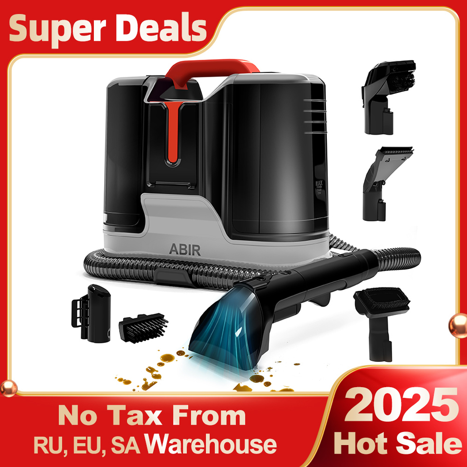  ABIR G80 Handheld Carpet Vacuum Cleaner 15Kpa Spot Cleaner Machine for Home Sofa Car Interior,Pet Bed Fabric Wet Dry Washing 