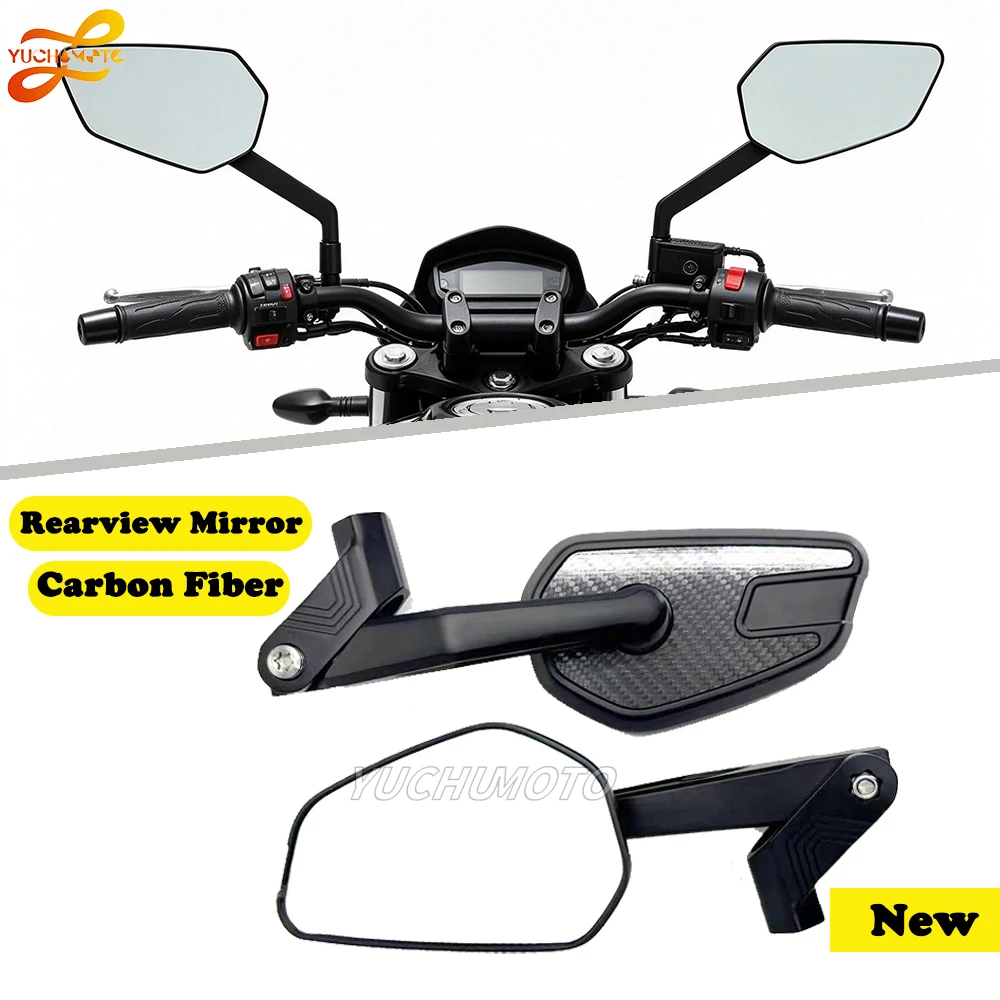 Carbon Fiber For S2 S2T Thunderbolt S1 X1 Lightning Universal Motorcycle Adjustabale Side Rearview Mirrors Universal Rearview