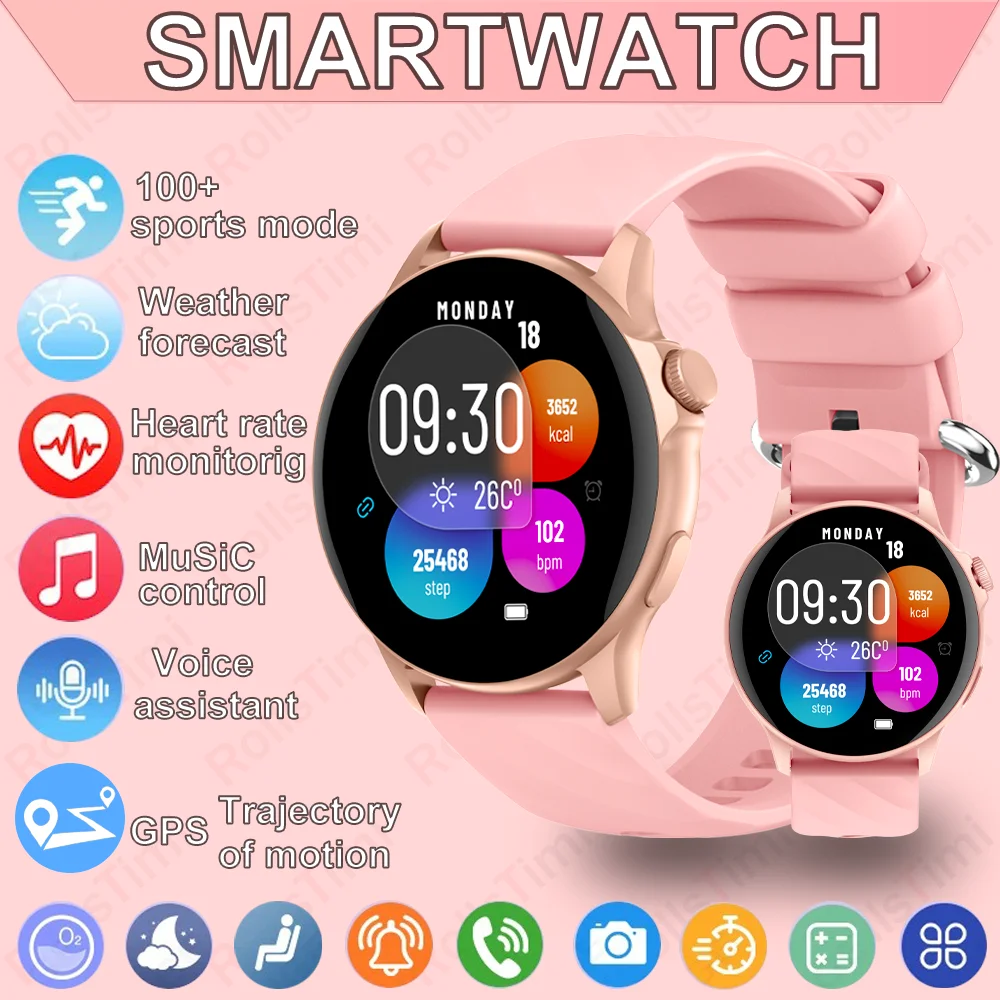 2025 New 1 ATM Waterproof GPS Sports Fitness Tracker Smart Watch Full Touch Screen Bluetooth Call Smart Watch for Men and Women