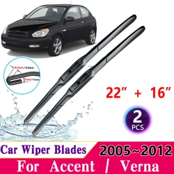 Car Windscreen Wipers for Hyundai Accent MC Verna Brio 2005~2012 2008 Car Wipers Blades Front Windshield Wipers Car Accessoriess