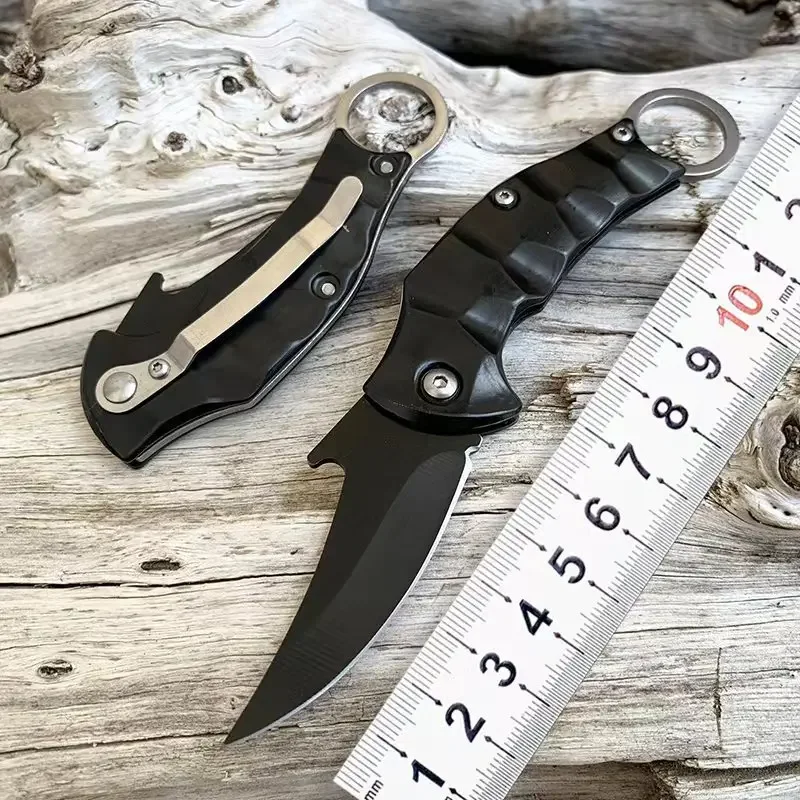 Karambit Knife Folding Knife with Finger Ring Pocket Knife Outdoor Fishing Knife Camping Hunting Survival Working Claw Knife 