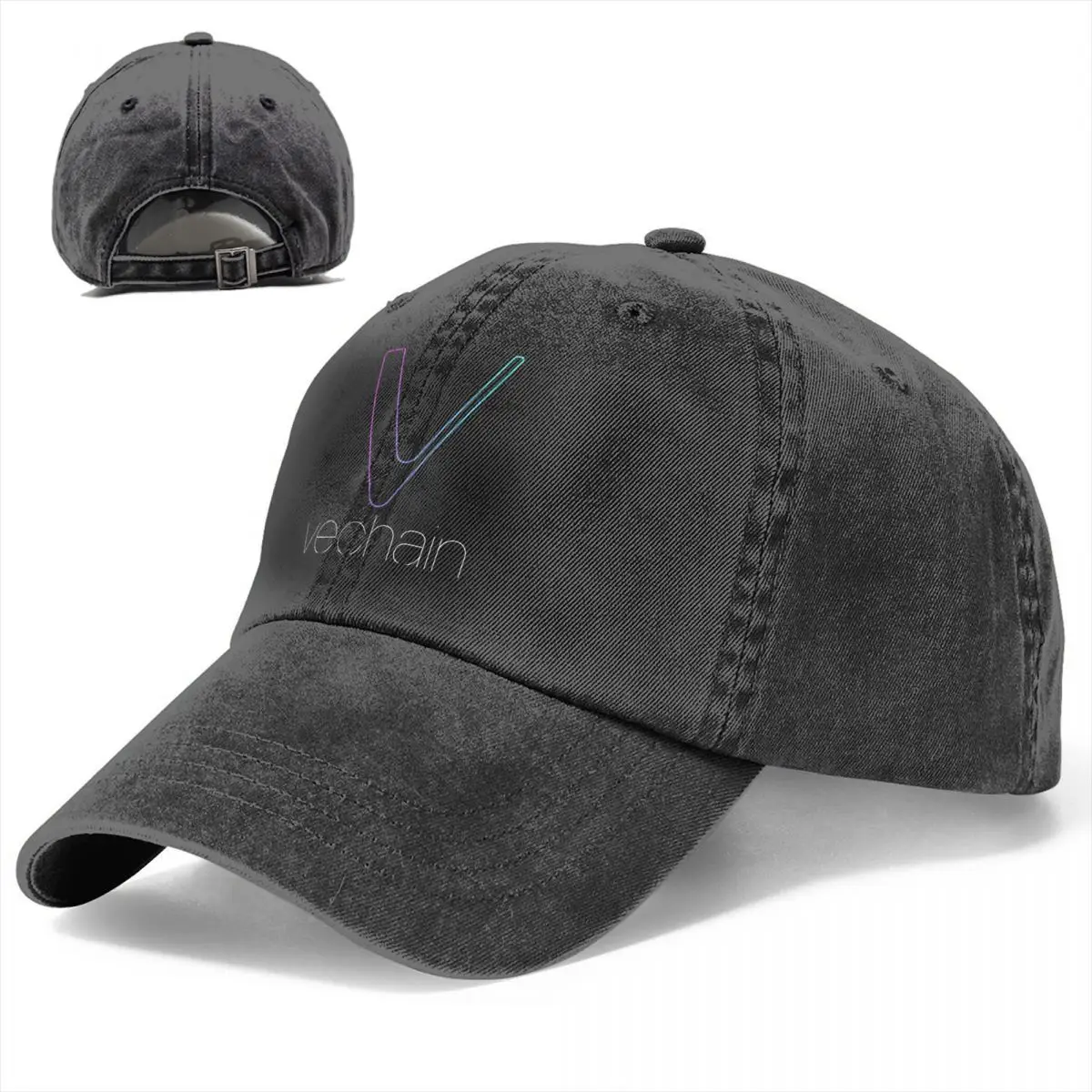 Pure Color Dad Hats Crypto Hodler Women's Hat Sun Visor Baseball Caps Vechain VET Peaked Cap