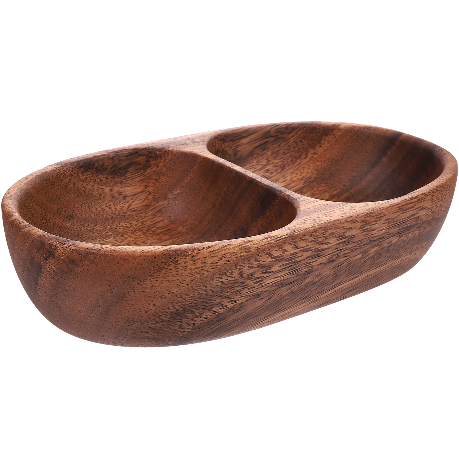 

Walnut Fruit Plate Solid Wood Dried Snack Kitchen Restaurant Salad Bowl Wooden Basin Food Container Tub Compartment