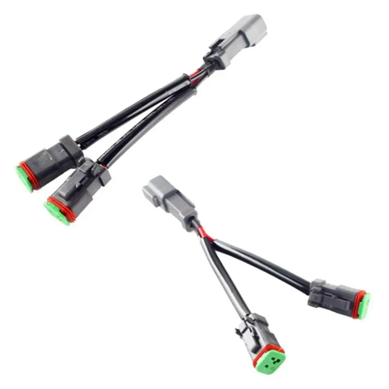 Leading-Edge-20X Y Type Leads Deutsch DT DTP 2 Pin Socket Adapter For LED Pod Work Light Retrofit Connectors Wiring Harness