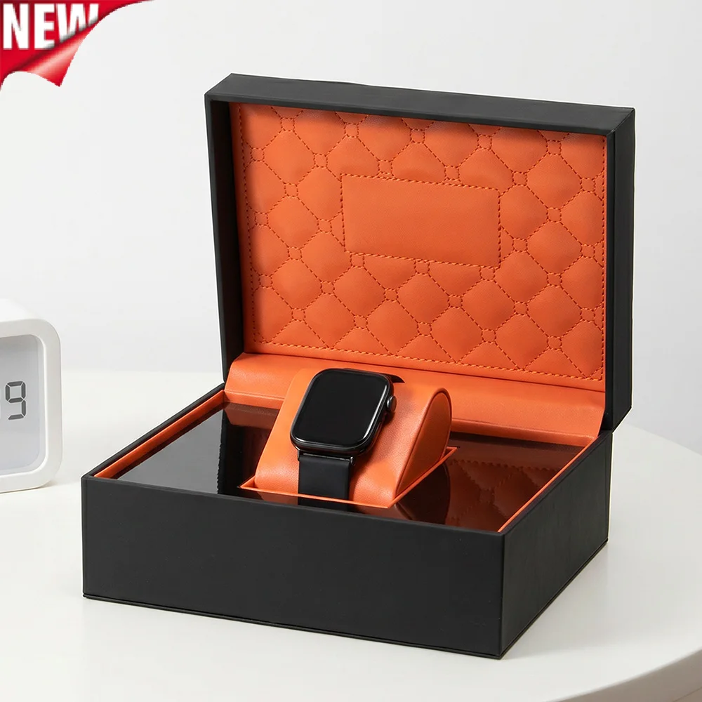 Luxury PU Leather Watch Box Square 1 Slot Jewelry Organizer Display Case for Bracelet Bangle Wrist Watch Gift Storage Holder