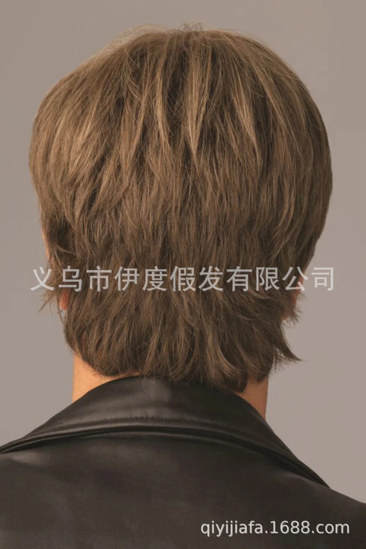 Men's fluffy short hair wig, fashionable and handsome wig