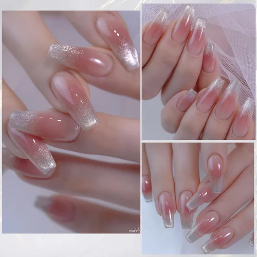 Imagen 2 del producto LILYCUTE Snowlight Cat-carcasa de Gel magnético, superbrillo, brillo plateado, efecto brillante, barniz de Gel semipermanente para decoración de uñas