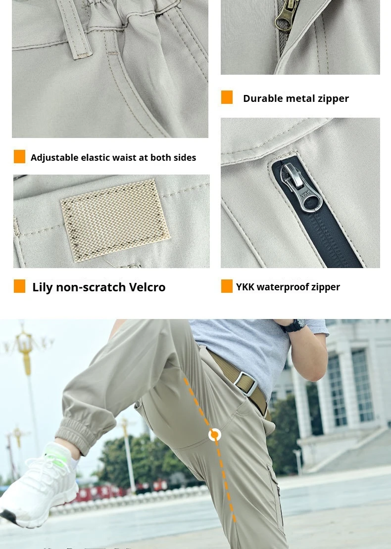 2025 Spring and Autumn Tactical Pants Men's Outdoor Slim Sports Slim Pants Outdoor Casual Overalls Camouflage Pants Trousers