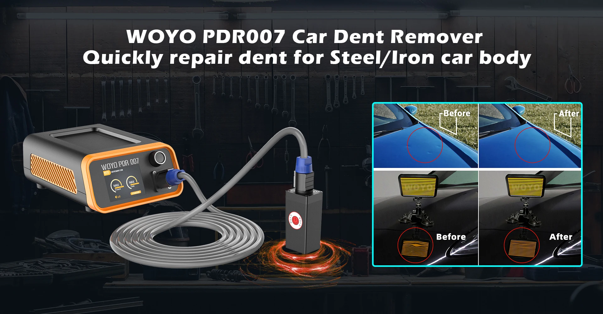 WOYO PDR007 PDR Werkzeuge für Stahl/Eisen Karosserie Delle Reparatur werkzeug – Detail 1