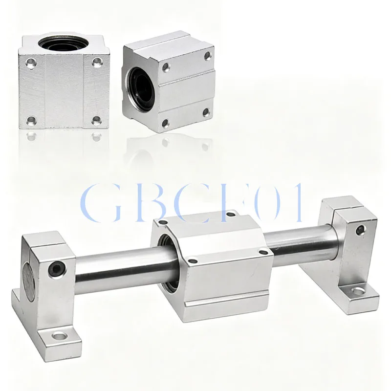 Linear Ball Bearing Slide Bushing Block SC6UU SC8UU SC10UU SC12UU SC16UU for CNC 3D Printer Linear Guild Rail Shaft Parts