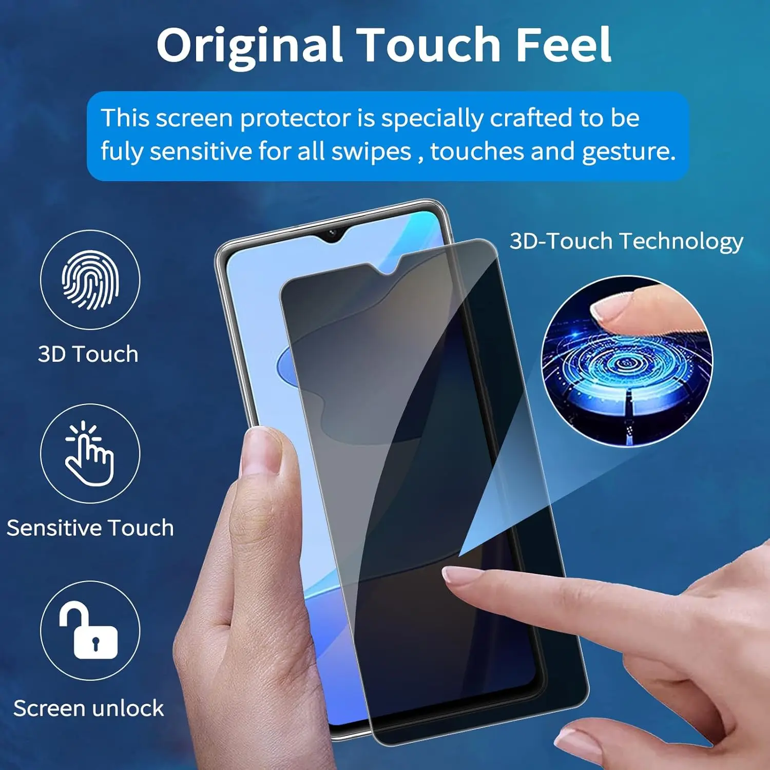 Anti Spy gehard glas voor OPPO A15 A15s beschermer privacyschermfilm