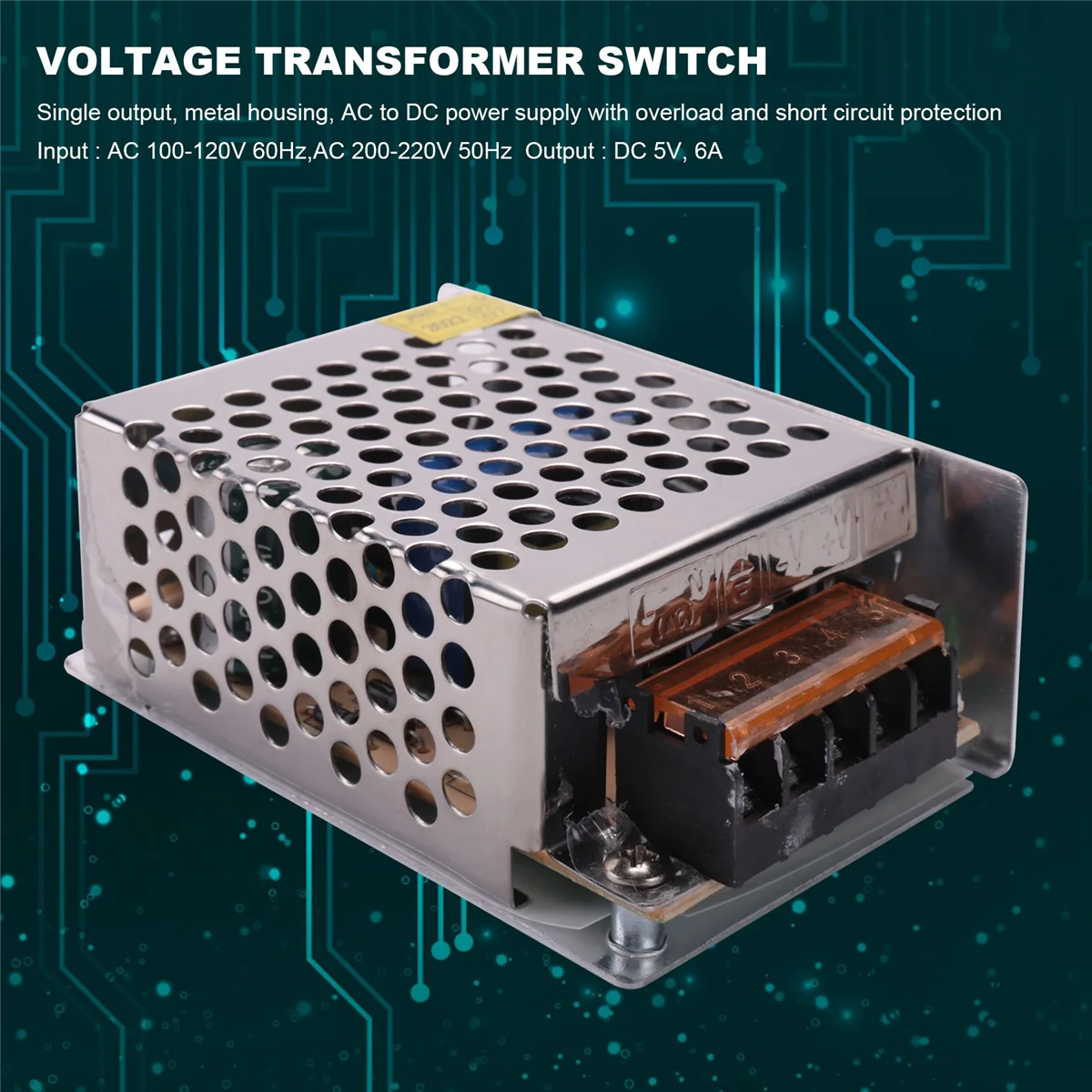 

Новый преобразователь импульсного источника питания 3C-AC в постоянный ток 5 В 6 А для светодиодного дисплея
