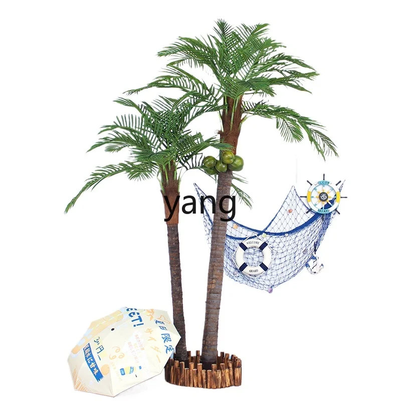 

Yjq Imitation Coconut Tree Bionic Greenery Decoration Large Indoor and Outdoor Tropical Plants Landscaping Decoration Palm Trees