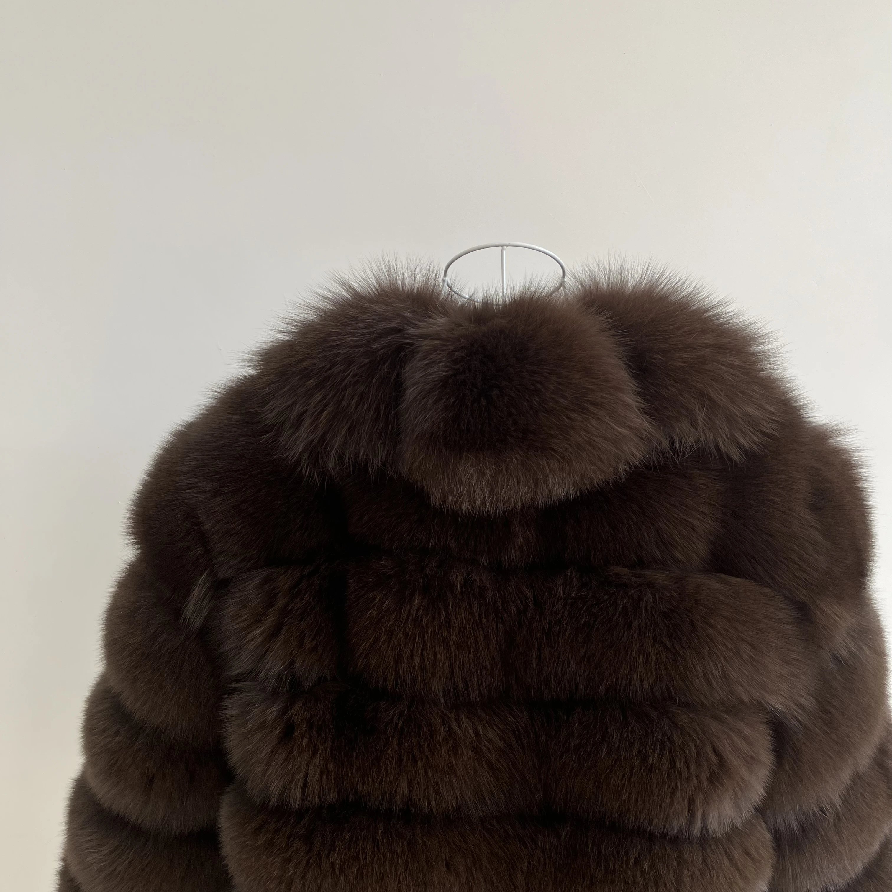 2023 Lapel Natural Genuine Fox Fur Mid-Length Coat Women's Warm Winter Jacket Vest Luxurious Furry Coat Removable Sleeves Autumn